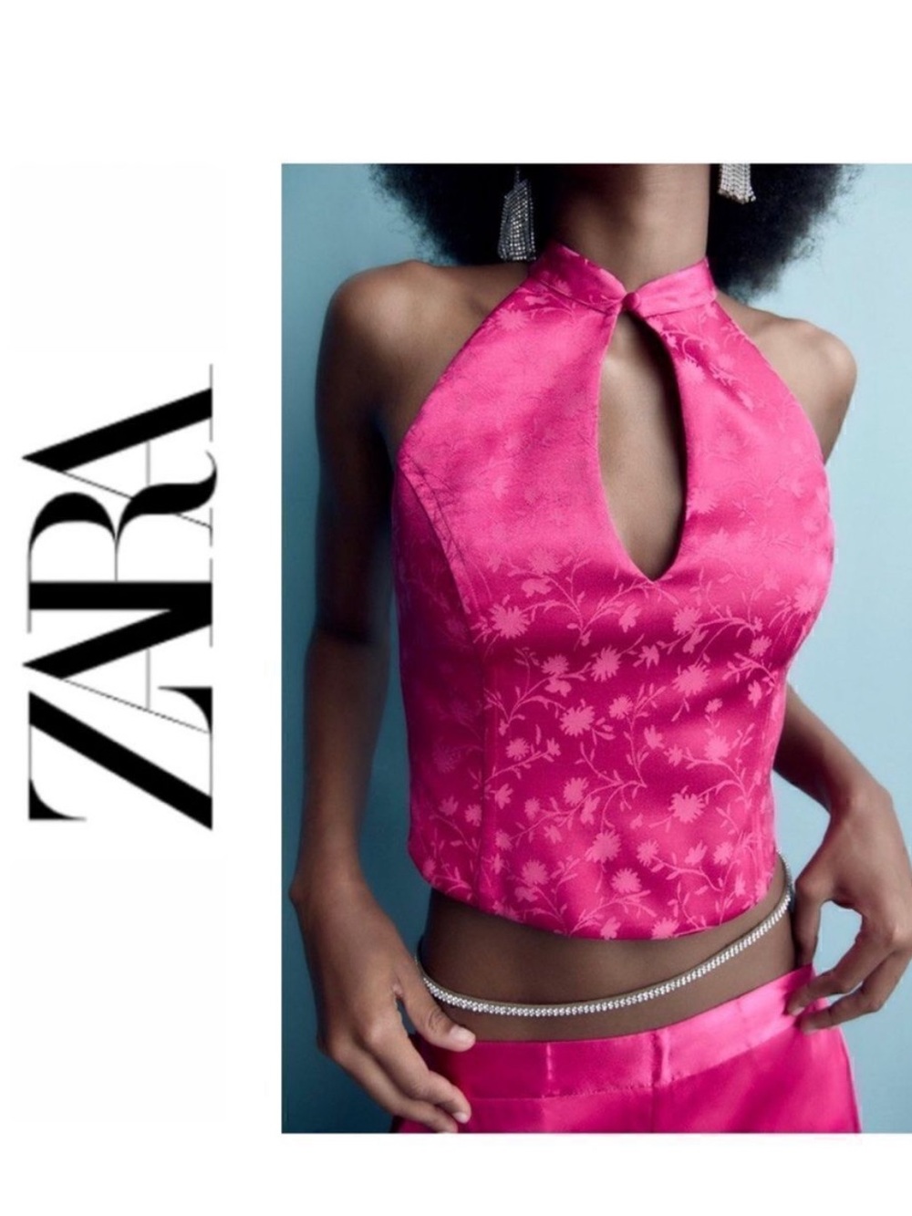 ZARA Pink Halter Top